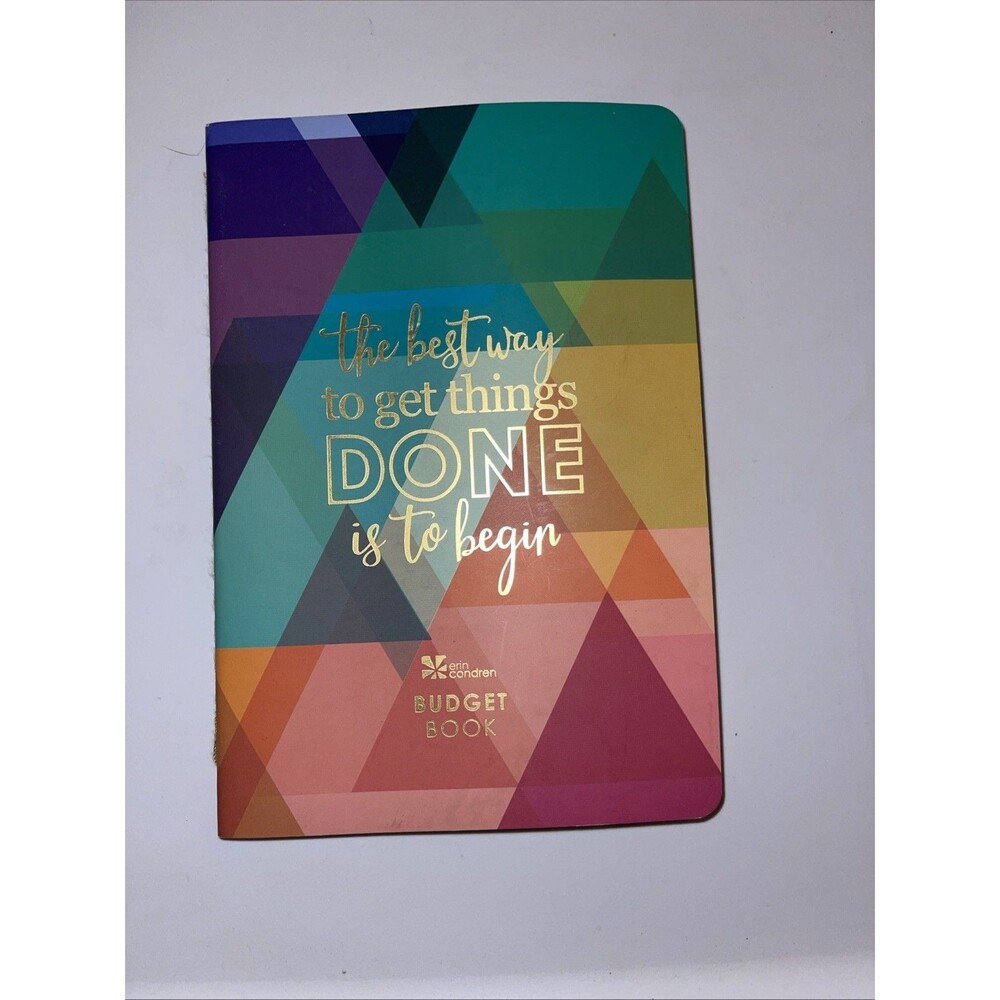 Erin Condren Budget Book 13 Month Planner Geometric Rainbow 8.5 in x 5.75 in
